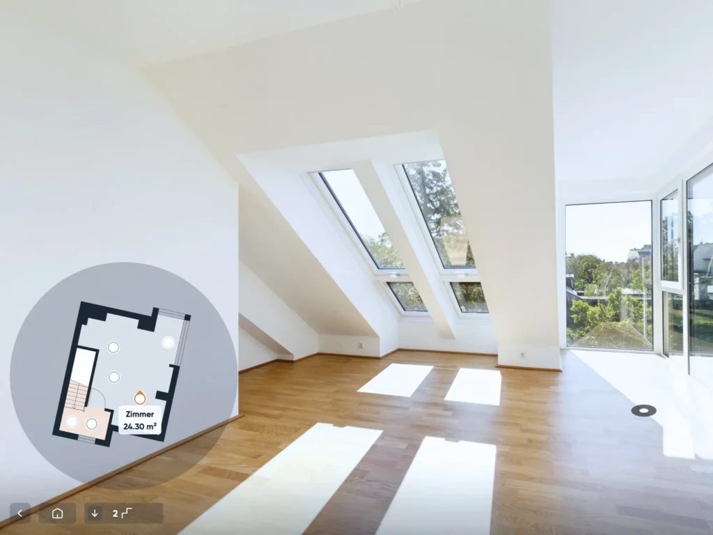 Beispielbild für die Möglichkeit einer virtuellen Immobilienbesichtigung.