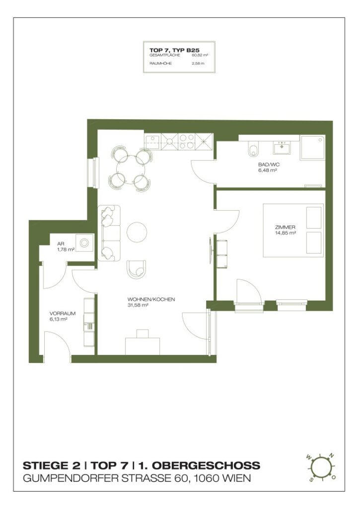 Wohnung Top 2.07, 1. Obergeschoss
