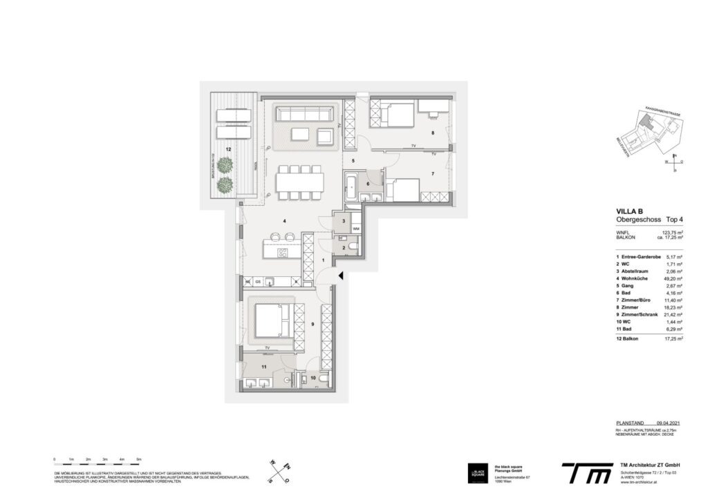 Wohnung Villa B, Top 04, Obergeschoss