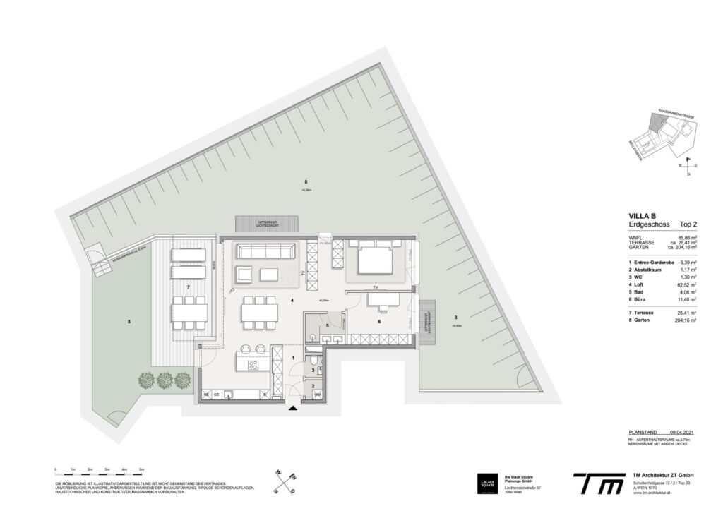 Wohnung Villa B, Top 02, Erdgeschoss