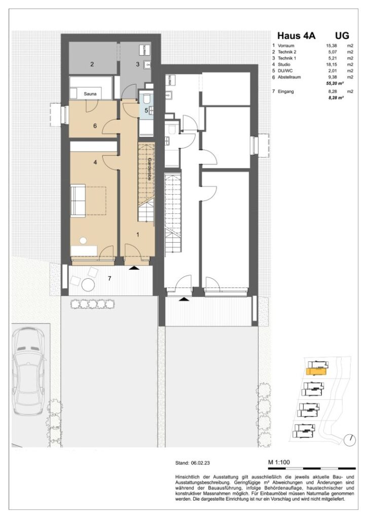 Grundriss Untergeschoss Haus 4a